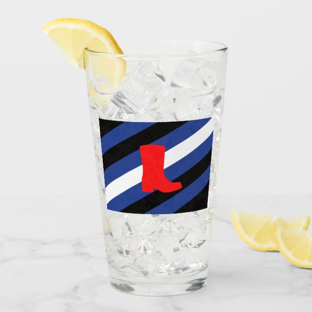 Copo De Pint Bota Bandeira Orgulho (Gelo frontal)