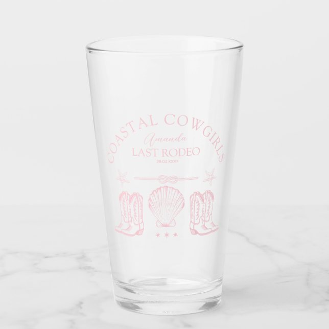 Copo De Pint Botas de Cowgirl Costeira Festa de Despedida de So (Frente)