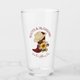 Copo De Pint botas e flores - beleza