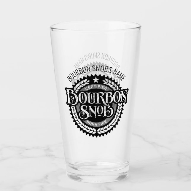 Copo De Pint Bourbon Snob - bebida engraçada de uísque (Frente)