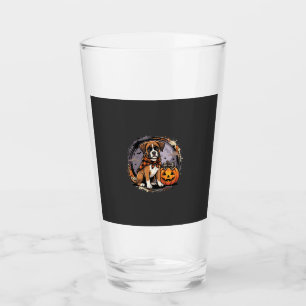 Copo De Pint Boxer Dog Halloween Abóbora Sublimação