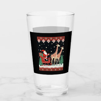Copo De Pint Boys Girls Santa Claus Riding Giraffe Sleigh Ugly