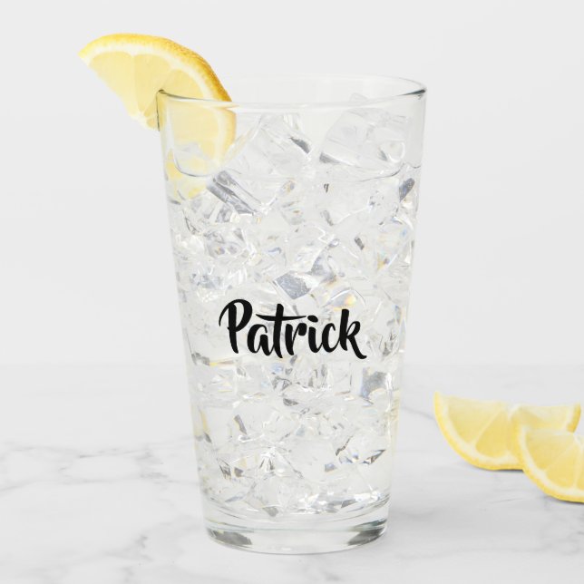 Copo De Pint Branco de nome personalizado (Gelo frontal)