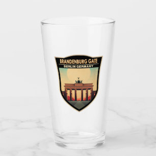 Copo De Pint Brandenburg Gate Alemanha Viagem Art Vintage