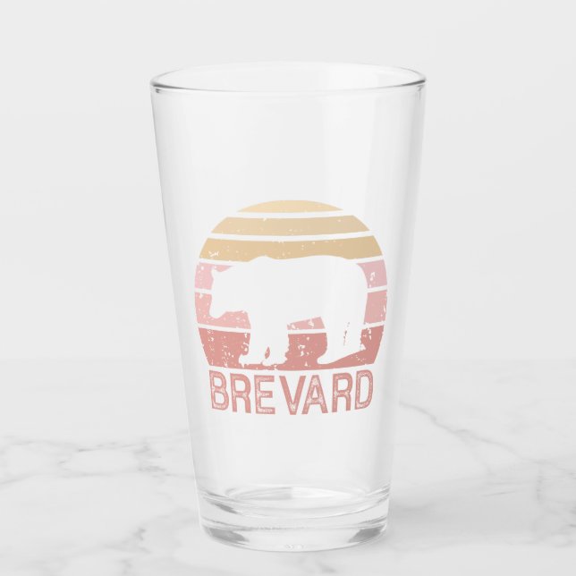 Copo De Pint Brevard North Carolina Retro Bear (Frente)
