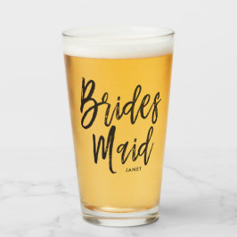 Copo De Pint Bridesman | Estilo de Script Preto