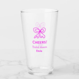 Copo De Pint Brinde arco rosa roxo chá de noiva adicionar nome