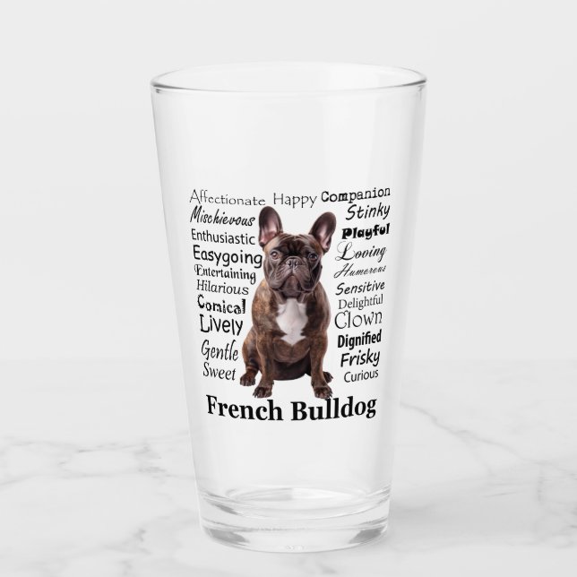 Copo De Pint Brindle French Bulldog Traits (Frente)