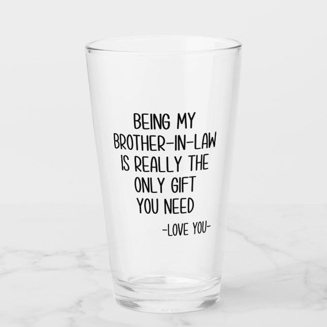 Copo De Pint Brother-in-law Mug, presente cunhado (Frente)