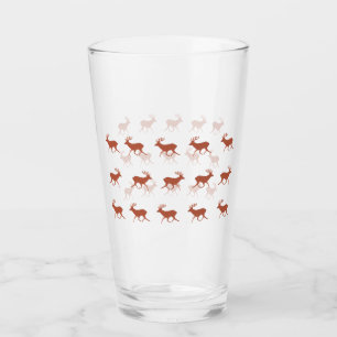 Copo De Pint Brown Deer Walking - Padrão Festivo
