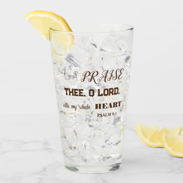 COPO DE PINT BROWN THANKSGIVING PSALM 9:1 (Gelo frontal)