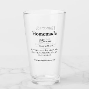 Copo De Pint Brownie caseiro feito com amor adicionar texto sit