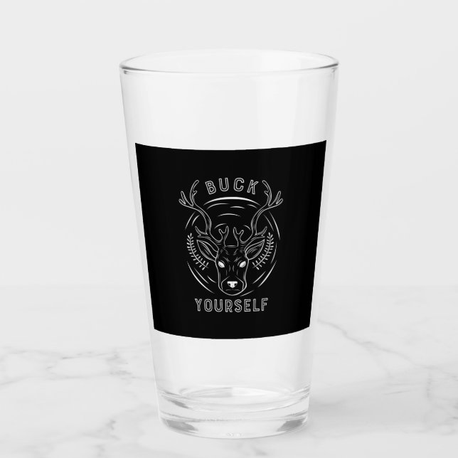 Copo De Pint Buck caçando-se a si mesmo (Frente)