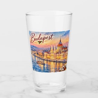 Copo De Pint Budapeste Hungria Danúbio Parlamento Natal