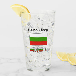 Copo De Pint Bulgária e Bandeira Búlgara Personalizados