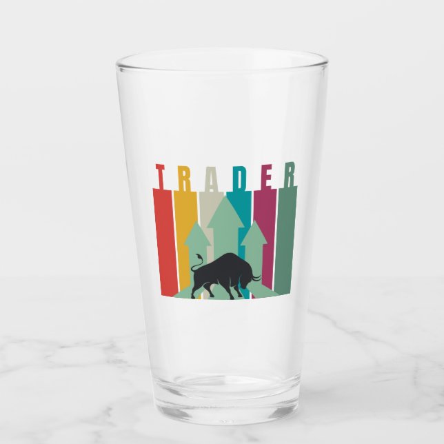 Copo De Pint Bull market Trader | Simple design  (Frente)