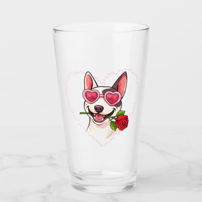 Copo De Pint Bull terrier feliz (Frente)