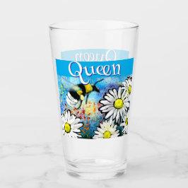 Copo De Pint Bumble Bee Whimsical em Daisies Personalizado