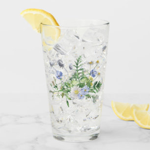 Copo De Pint Buquê de Flores Azuis