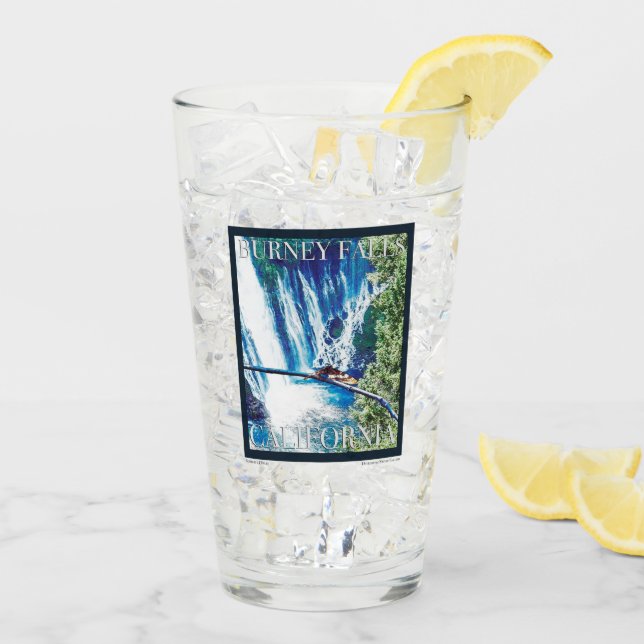 Copo De Pint Burney Falls, Poster CA (Gelo traseiro)
