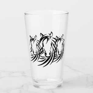 Copo De Pint Cabeças de Cavalo Negro
