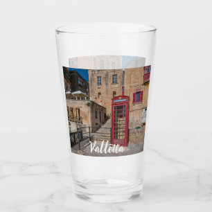 Copo De Pint Cabine telefônica vermelha em La Valetta Malta