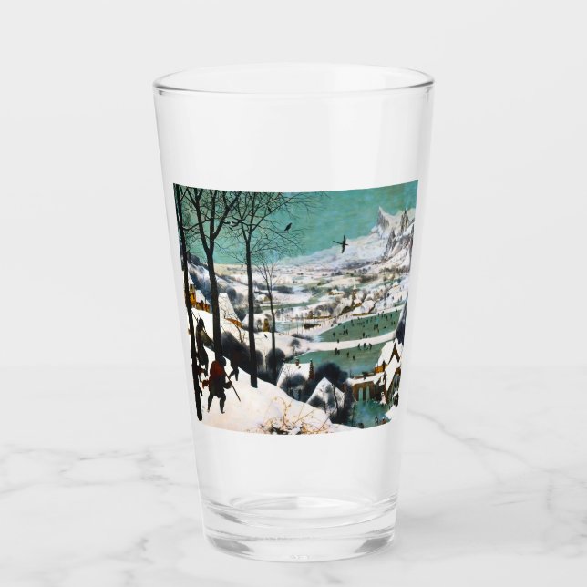 Copo De Pint Caçadores na Paisagem da Neve Pieter Bruegel (Frente)