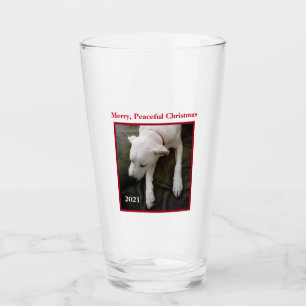 Copo De Pint Cachorro Branco Cachorro Vermelho Bonito Dormindo