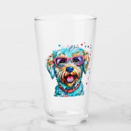 Copo De Pint Cachorro com Óculos