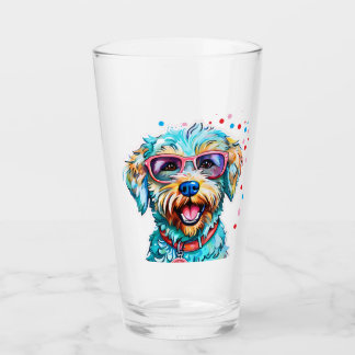 Copo De Pint Cachorro com Óculos