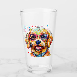 Copo De Pint Cachorro com Óculos