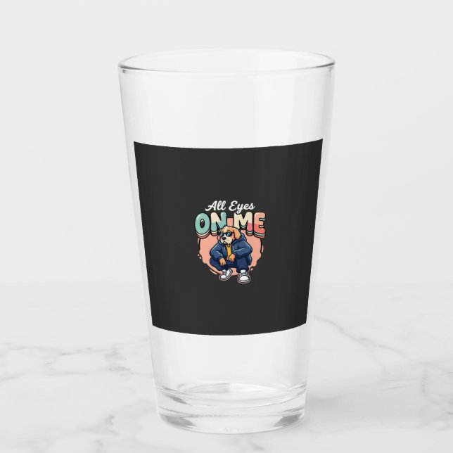 Copo De Pint Cachorro Drip Todos Os Olhos Em Mim (Frente)