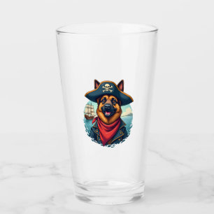 Copo De Pint Cachorro Pastor Alemão Pirata Cópia