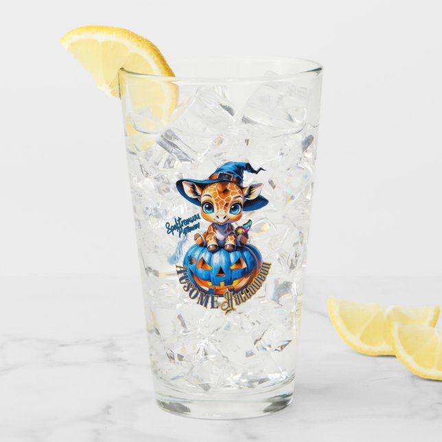 Copo De Pint Cachorros de sendas | Girafa | Autismo halloween (Gelo frontal)