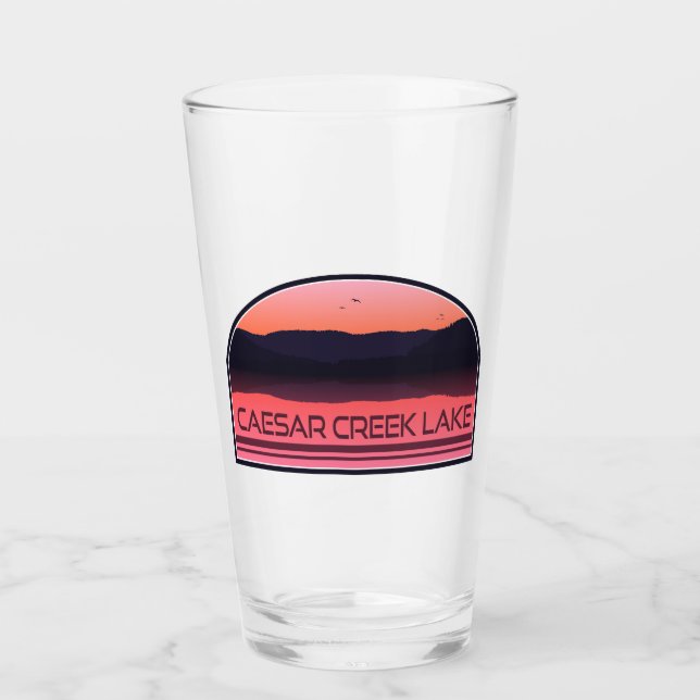 Copo De Pint Caesar Creek Lake Ohio Red Sunrise (Frente)