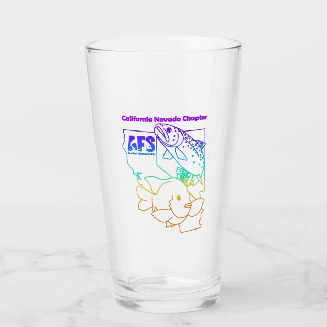 Copo De Pint Cal-Neva AFS Rainbow Glass Tumbler (Frente)