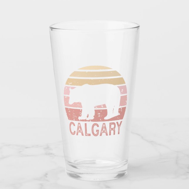 Copo De Pint Calgary Alberta Retro Bear (Frente)