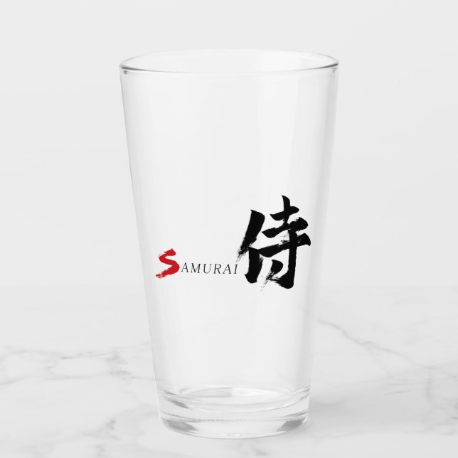 Copo De Pint Caligrafia Japonesa Kanji Samurai (Frente)