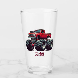 Copo De Pint Caminhão monstro vermelho