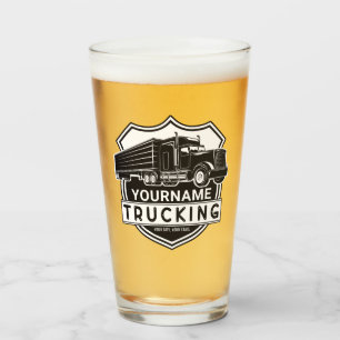 Copo De Pint Caminhoneiro do Big Rig Semi de NOME Personalizado