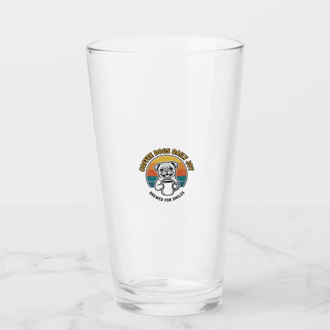 Copo De Pint Camisa de Cachorro Café Design de Caneca de Cachor (Frente)
