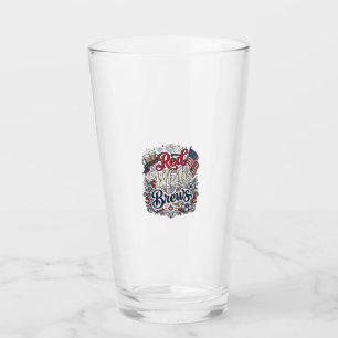 Copo De Pint Camisa de Cerveja Patriótica Vermelho Branco & Cer