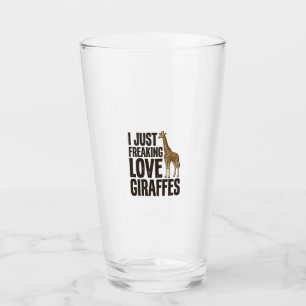 Copo De Pint Camisa de Desenho de Girafa Engraçada Vintage para