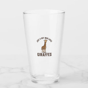 Copo De Pint Camisa de Gravura Vintage de Menino que Ama Girafa