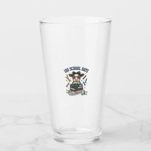 Copo De Pint Camisa de professora com gravura vintage de vaca e