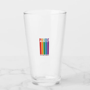 Copo De Pint Camisa de Tipografia de Arco-íris do Mês do Orgulh