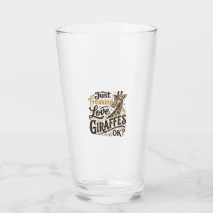 Copo De Pint Camisa de Tipografia Vintage Amante de Girafa Engr