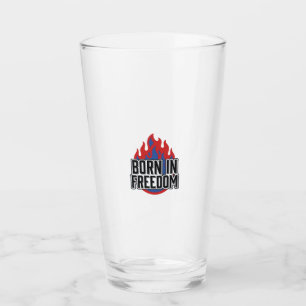 Copo De Pint Camisa Desi de Gravura Vintage Chama da Liberdade