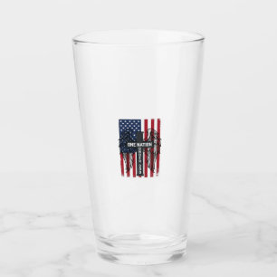 Copo De Pint Camisa Patriótica Asas Cruz Sob Deus Uma Nação_1