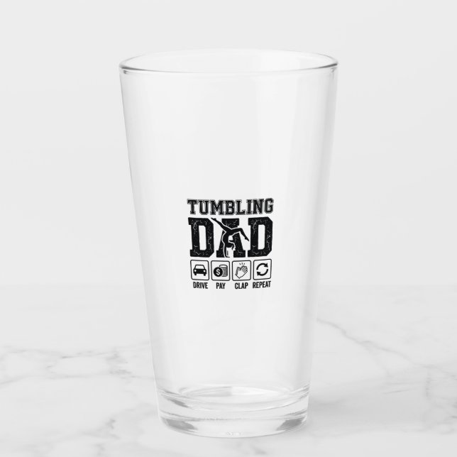 Copo De Pint Camisa Tumbling Dad Drive Pay Clap Repeat Design_1 (Frente)